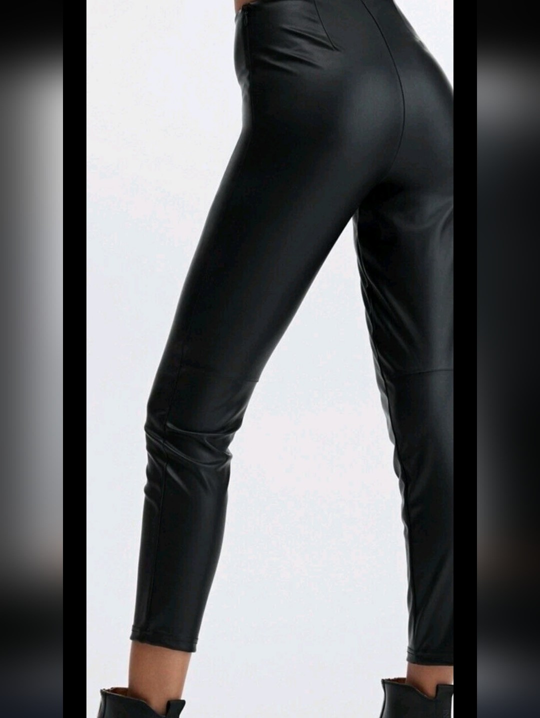 Fabletics Vegan Leather Legging Women Xl 12-14 Black Nwt High Rise Zip